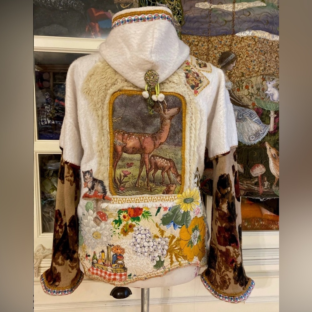 Alice In Wonderland Lodicha Bambi Mothergoose Woodland Cottagecore cardigan - Picture 4 of 17